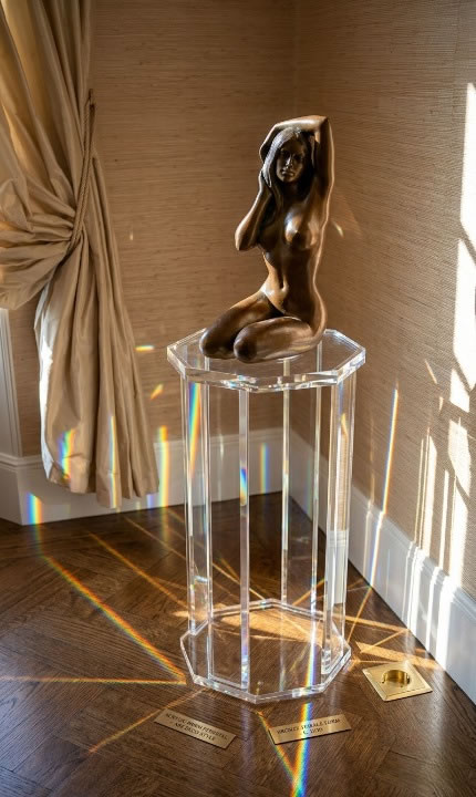 Piedestal pour sculpture en bronze