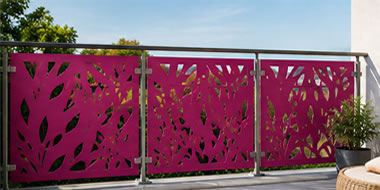 Brise-vue balcon et terrasse en plexiglas sur mesure 5 Brise vue colore personnalise