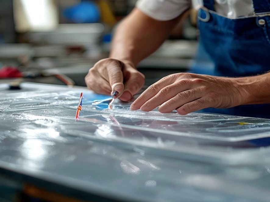 Découpe précise de plexiglas plastique sur mesure par un artisan français - Aplastic 94