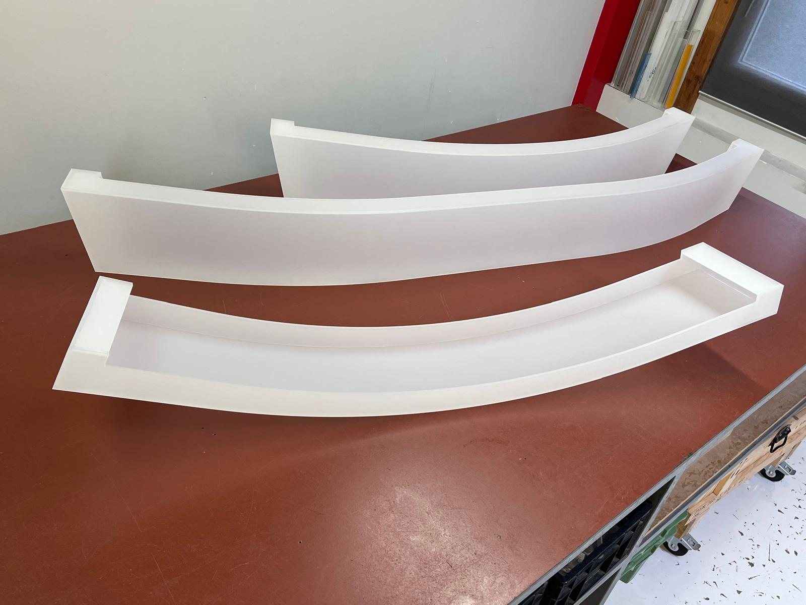 Profilé PMMA satiné usiné sur mesure