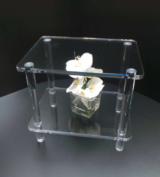 Table de chevalet en verre acrylique Plexiglas sur mesure